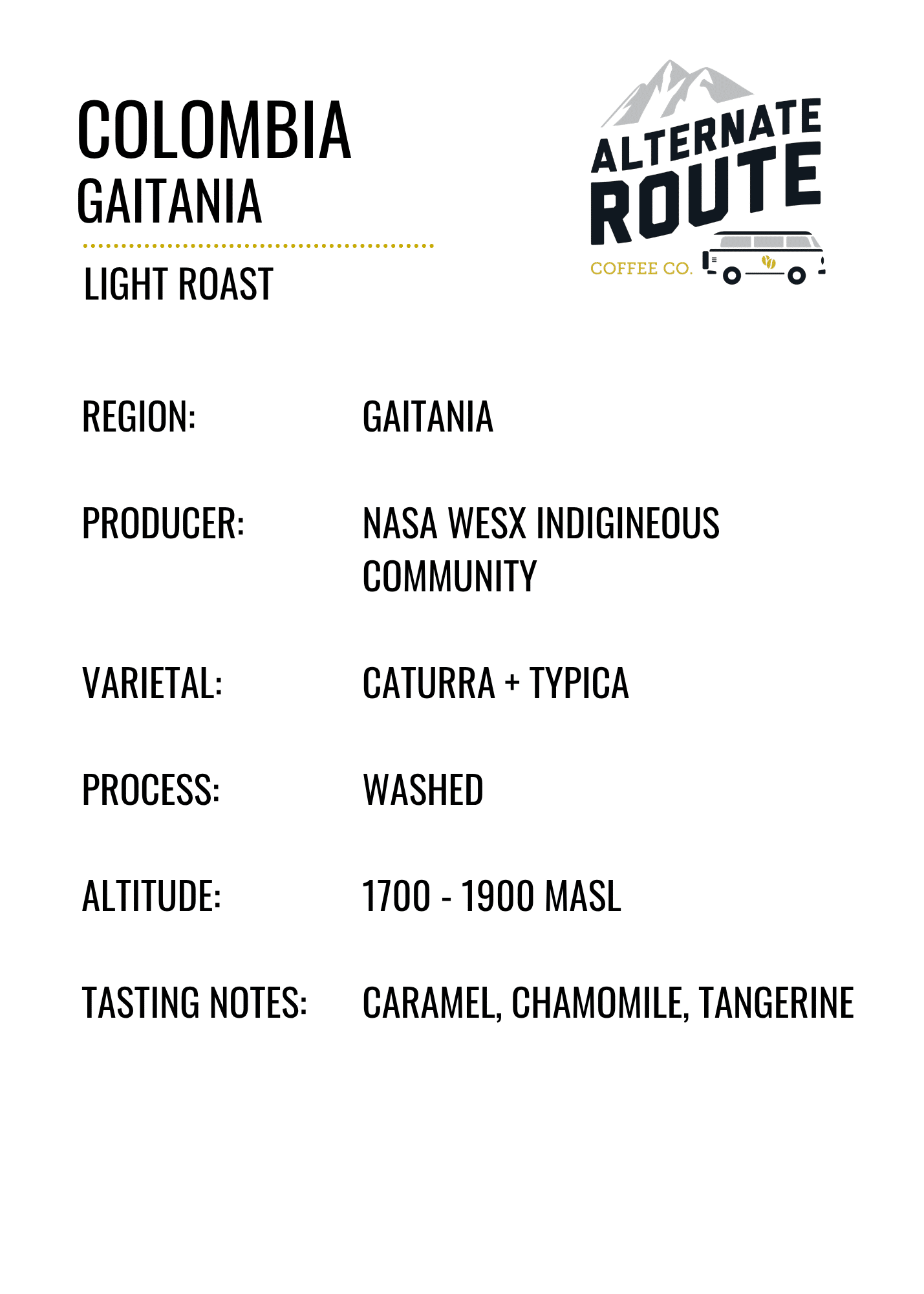 COLOMBIA Dark 5 x 7 in 1