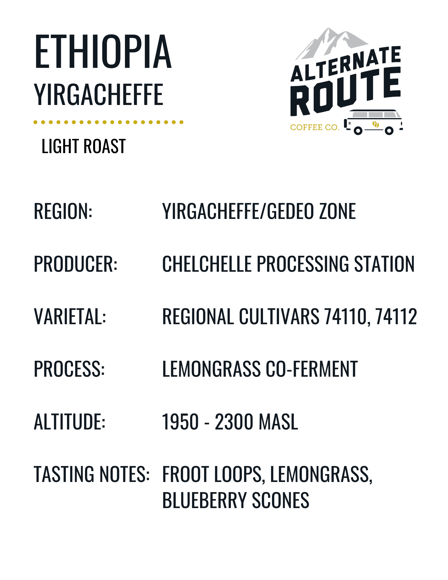 Lemongrass Co ferment Ethiopia